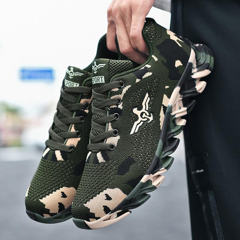Unisex Camouflage Lightweight Sneakers - Breathable Outdoor Shoes