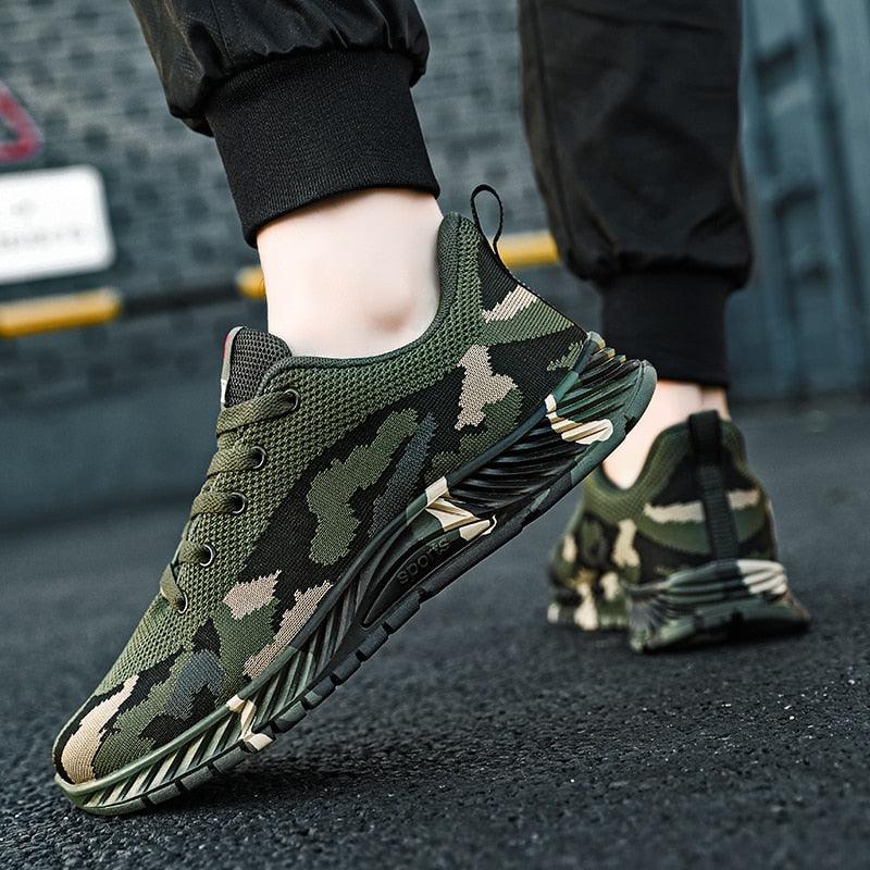Unisex Camouflage Lightweight Sneakers - Breathable Outdoor Shoes