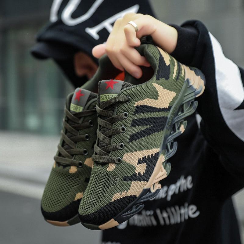 Unisex Camouflage Lightweight Sneakers - Breathable Outdoor Shoes