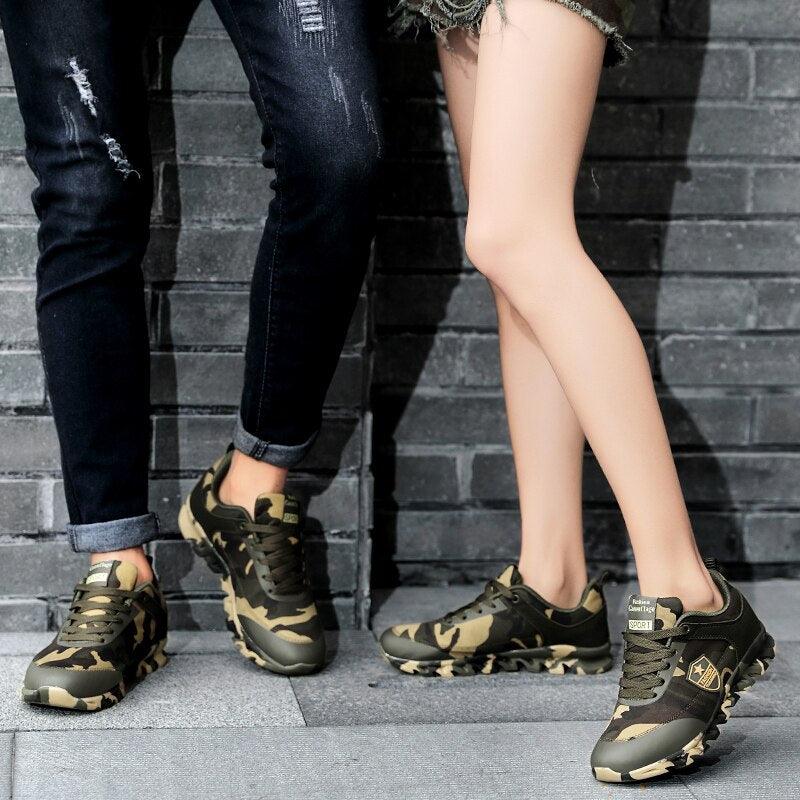 Unisex Camouflage Lightweight Sneakers - Breathable Outdoor Shoes
