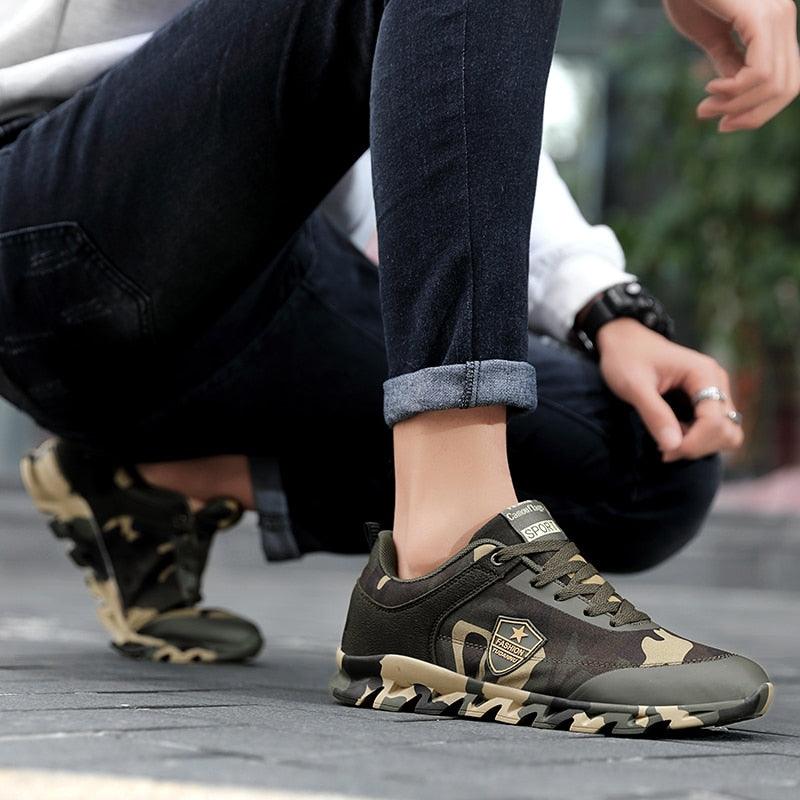 Unisex Camouflage Lightweight Sneakers - Breathable Outdoor Shoes