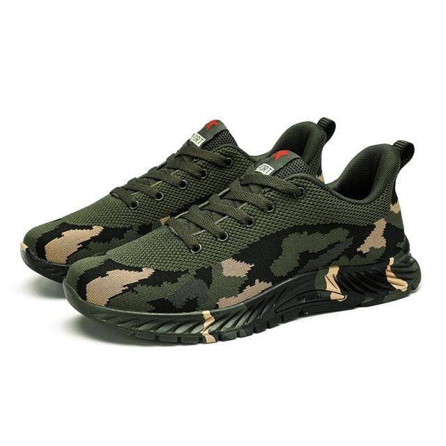 Unisex Camouflage Lightweight Sneakers - Breathable Outdoor Shoes