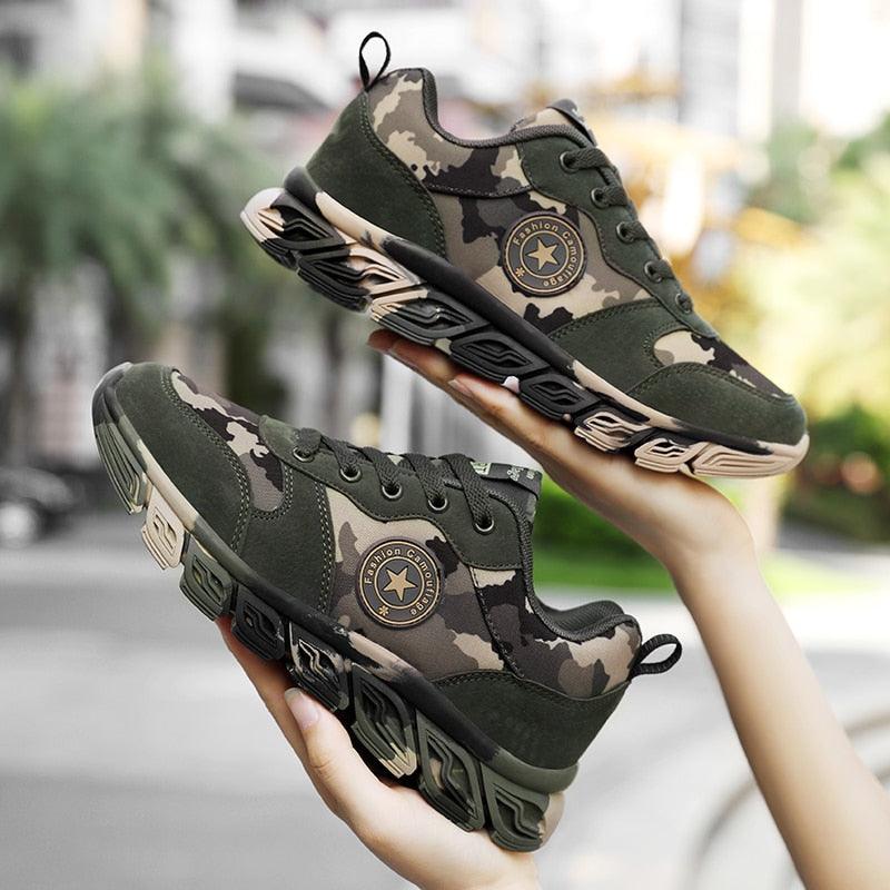 Unisex Camouflage Lightweight Sneakers - Breathable Outdoor Shoes