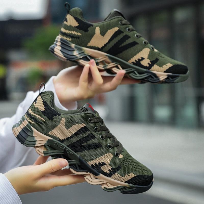 Unisex Camouflage Lightweight Sneakers - Breathable Outdoor Shoes