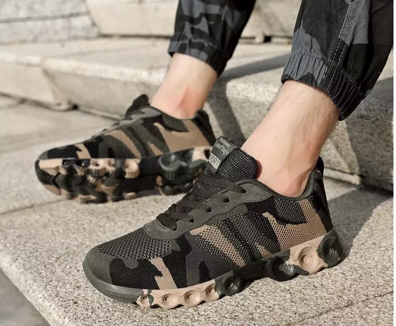 Unisex Camouflage Lightweight Sneakers - Breathable Outdoor Shoes