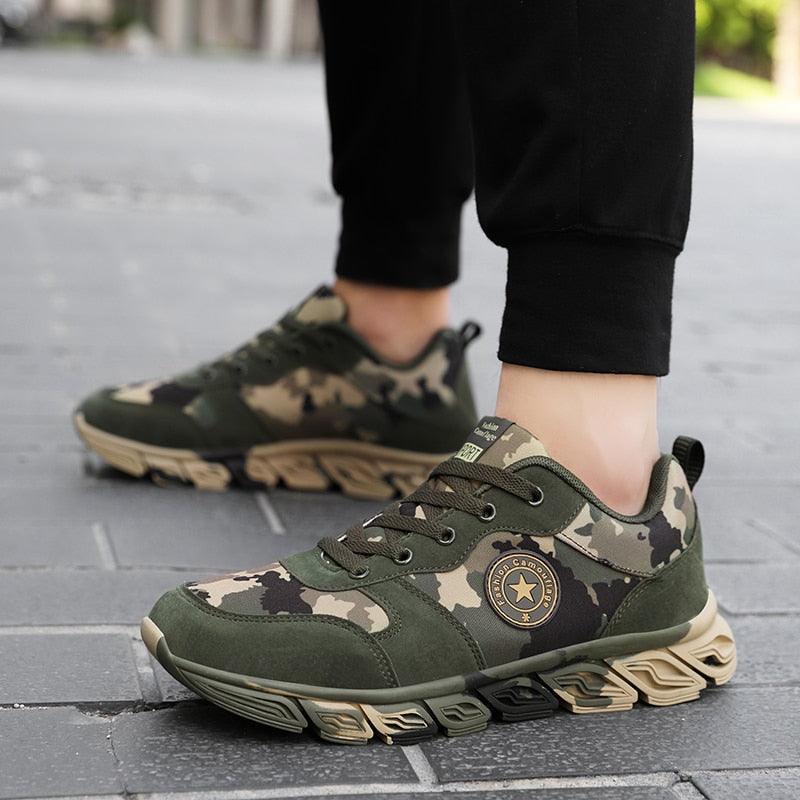 Unisex Camouflage Lightweight Sneakers - Breathable Outdoor Shoes