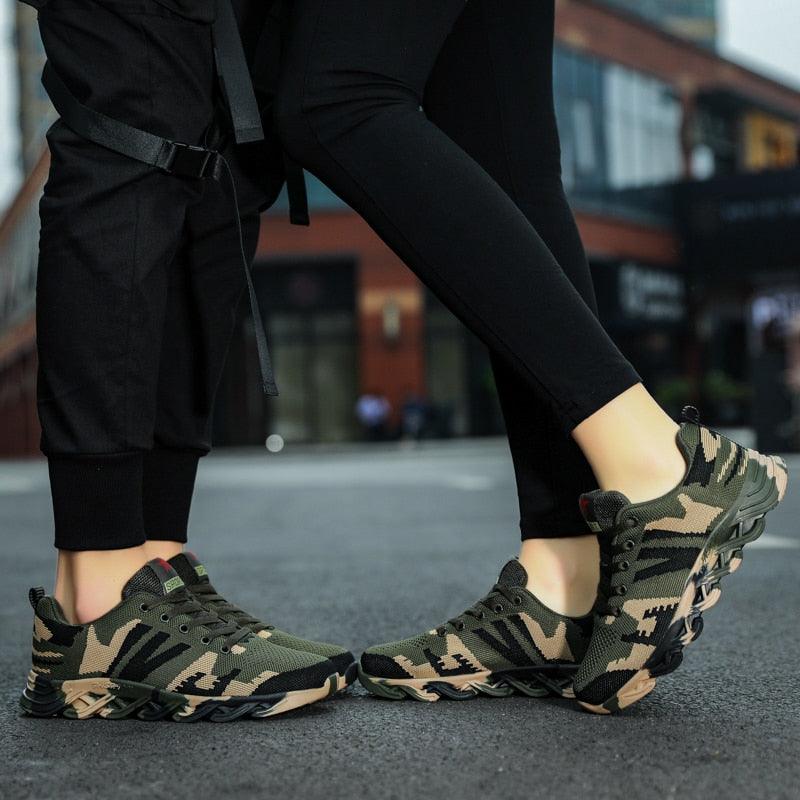 Unisex Camouflage Lightweight Sneakers - Breathable Outdoor Shoes