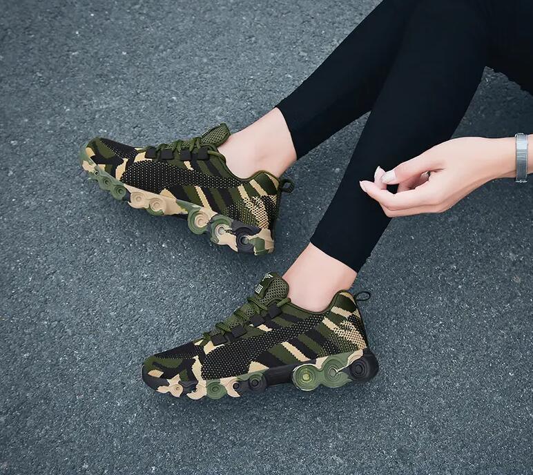 Unisex Camouflage Lightweight Sneakers - Breathable Outdoor Shoes