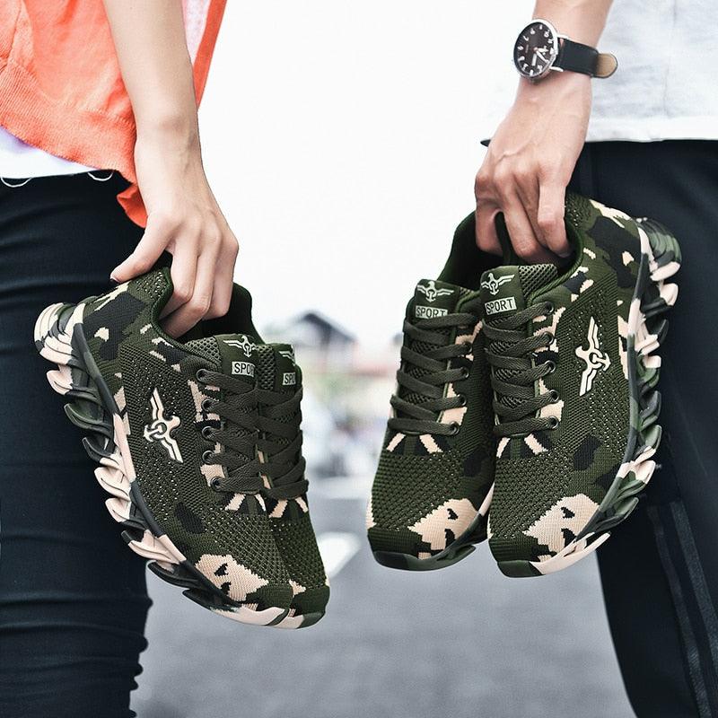 Unisex Camouflage Lightweight Sneakers - Breathable Outdoor Shoes