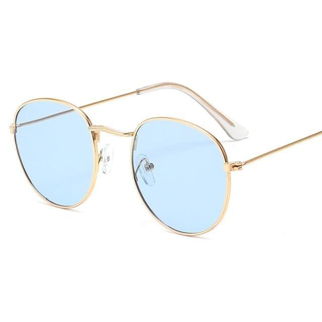 Unisex Small Frame Design Round Shape Sunglasses For Women/Men Vintage Design Glasses Outdoor Fashion Sun Glasses Ultra-Lightweight Comfort Frame Sunglasses Metal Frame UV 400 Protection