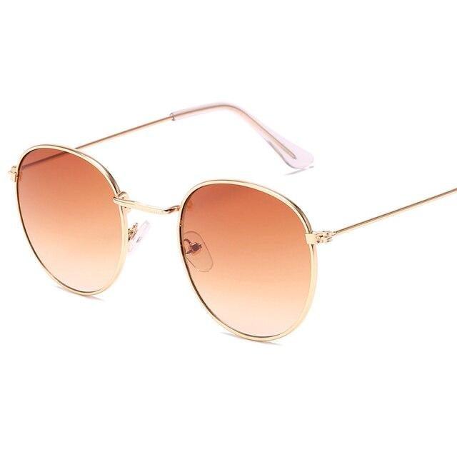 Unisex Small Frame Design Round Shape Sunglasses For Women/Men Vintage Design Glasses Outdoor Fashion Sun Glasses Ultra-Lightweight Comfort Frame Sunglasses Metal Frame UV 400 Protection