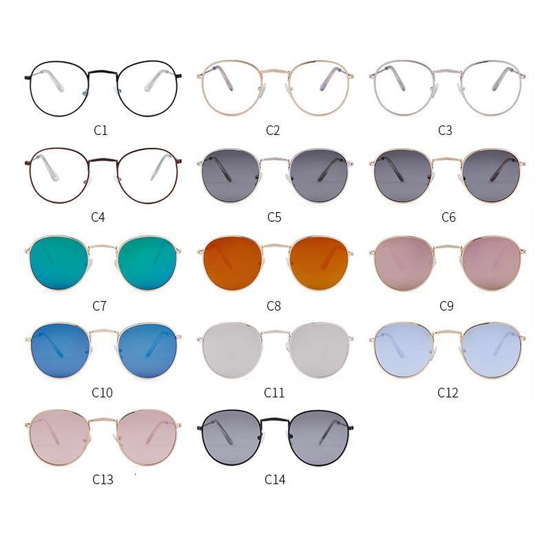 Unisex Small Frame Design Round Shape Sunglasses For Women/Men Vintage Design Glasses Outdoor Fashion Sun Glasses Ultra-Lightweight Comfort Frame Sunglasses Metal Frame UV 400 Protection