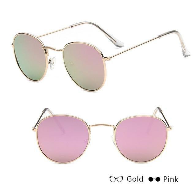 Unisex Small Frame Design Round Shape Sunglasses For Women/Men Vintage Design Glasses Outdoor Fashion Sun Glasses Ultra-Lightweight Comfort Frame Sunglasses Metal Frame UV 400 Protection