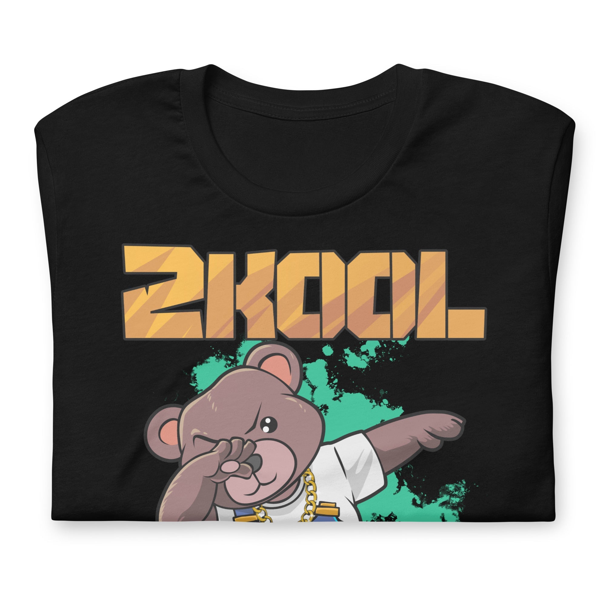 2Kool Dabbing Bear Graphic Tee in Black and Navy - Image 5