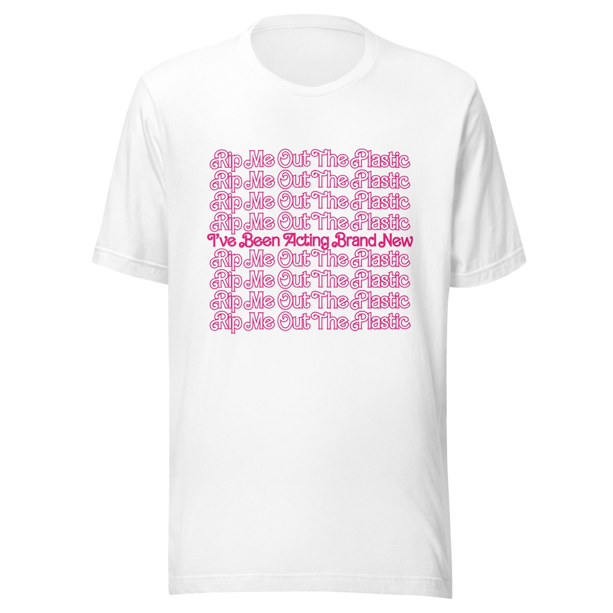 Graphic Print T-Shirt Rip Me Out The Plastic Slogan Tee - Image 3