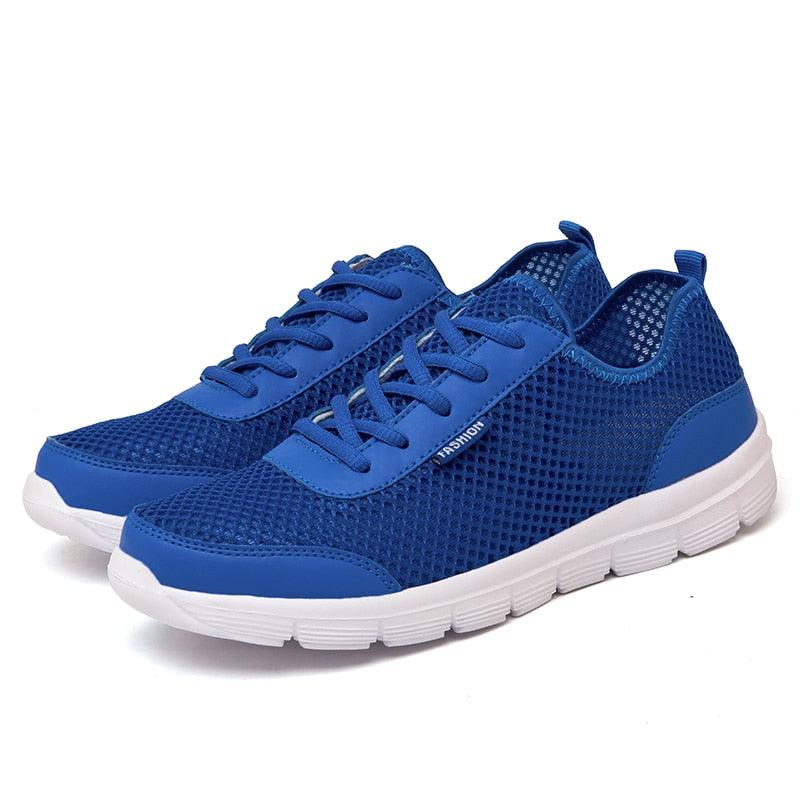 Unisex Breathable Mesh Casual Sneakers - Sporty Lace-Up Footwear