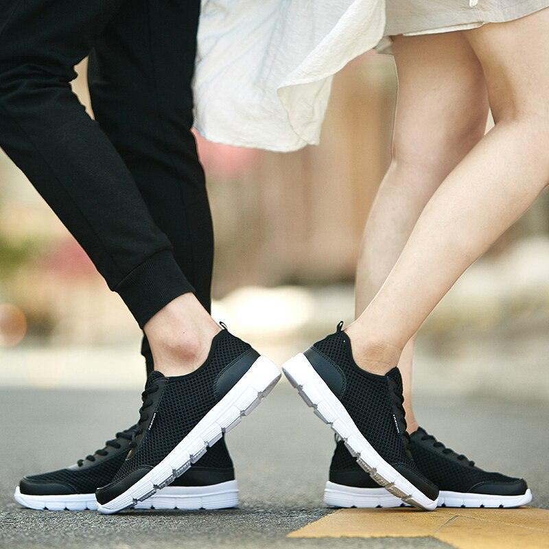 Unisex Breathable Mesh Casual Sneakers - Sporty Lace-Up Footwear