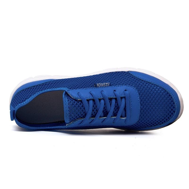 Unisex Breathable Mesh Casual Sneakers - Sporty Lace-Up Footwear