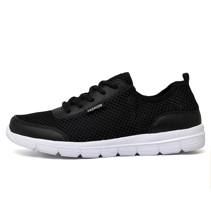 Unisex Breathable Mesh Casual Sneakers - Sporty Lace-Up Footwear