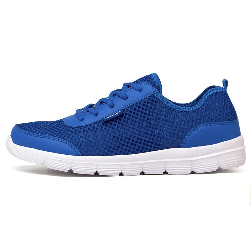 Unisex Breathable Mesh Casual Sneakers - Sporty Lace-Up Footwear