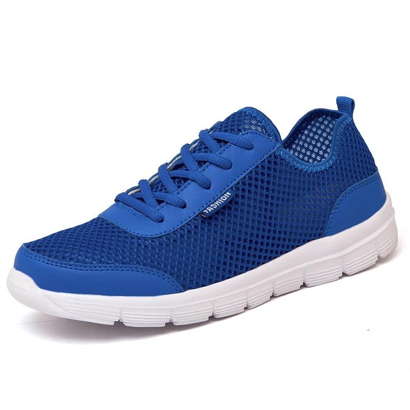 Unisex Breathable Mesh Casual Sneakers - Sporty Lace-Up Footwear