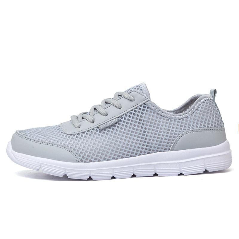 Unisex Breathable Mesh Casual Sneakers - Sporty Lace-Up Footwear