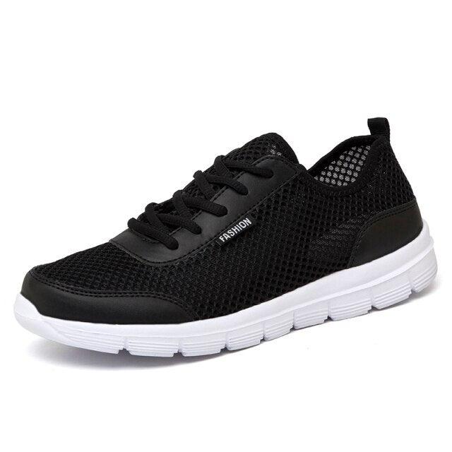 Unisex Breathable Mesh Casual Sneakers - Sporty Lace-Up Footwear