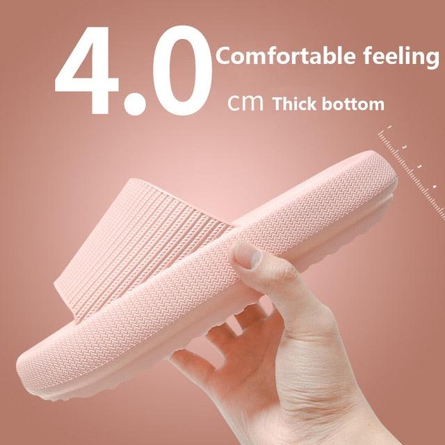 Unisex Thick Sole Non-Slip Shower Slippers Quick Dry Bath Slides
