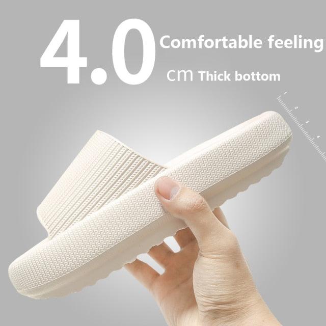 Unisex Thick Sole Non-Slip Shower Slippers Quick Dry Bath Slides