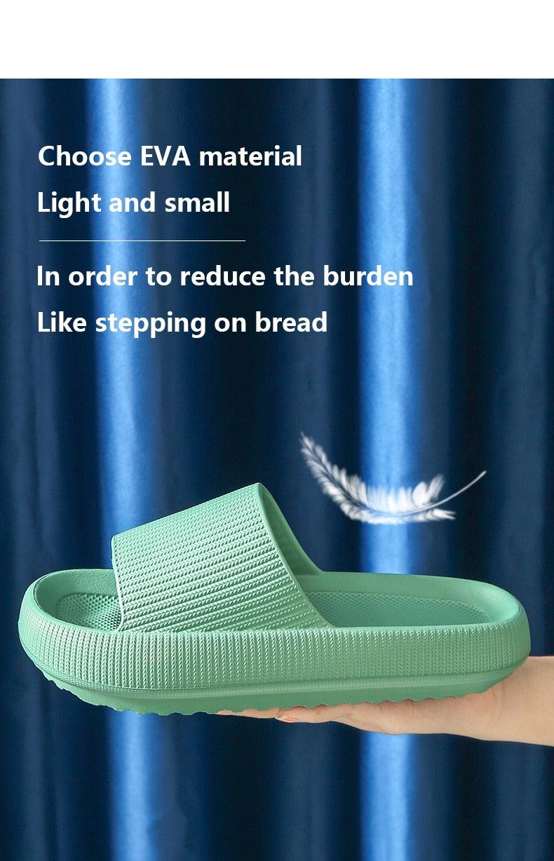 Unisex Thick Sole Non-Slip Shower Slippers Quick Dry Bath Slides