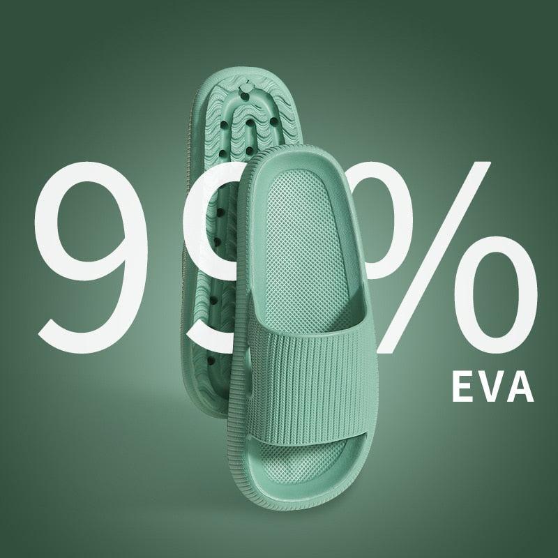 Unisex Thick Sole Non-Slip Shower Slippers Quick Dry Bath Slides