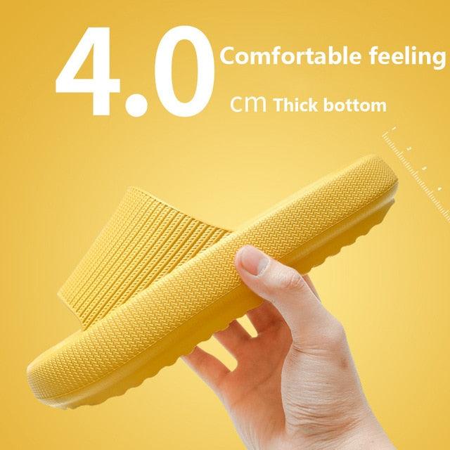 Unisex Thick Sole Non-Slip Shower Slippers Quick Dry Bath Slides