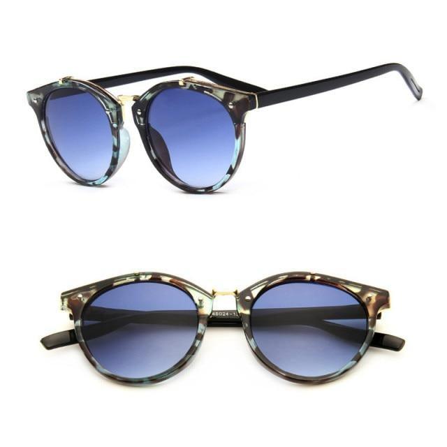 Vintage Retro Round Sunglasses with Polarized UV400 Lenses