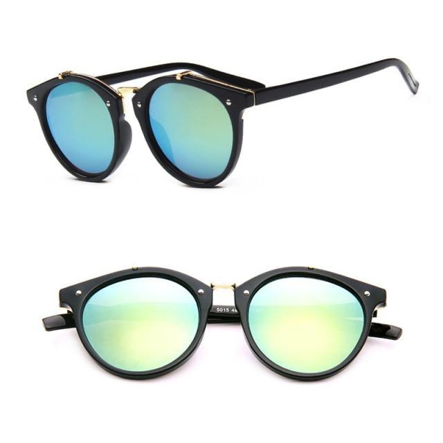 Vintage Retro Round Sunglasses with Polarized UV400 Lenses