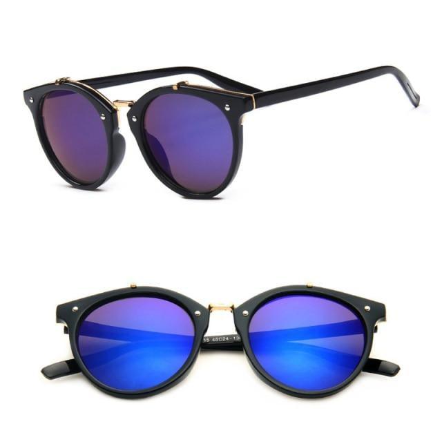 Vintage Retro Round Sunglasses with Polarized UV400 Lenses