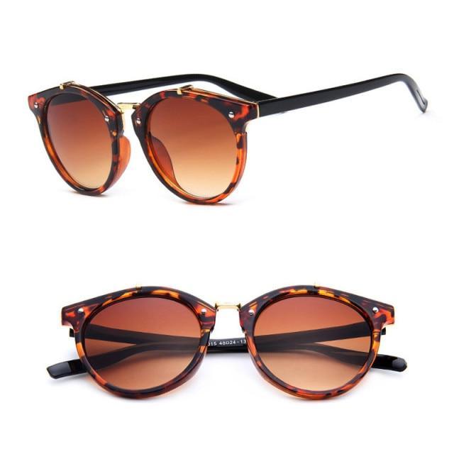 Vintage Retro Round Sunglasses with Polarized UV400 Lenses