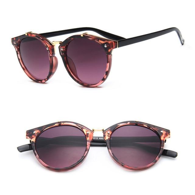 Vintage Retro Round Sunglasses with Polarized UV400 Lenses