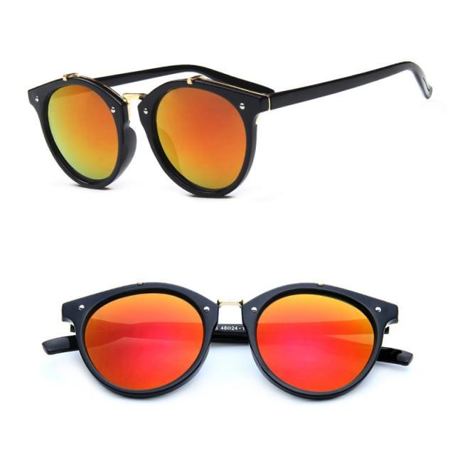 Vintage Retro Round Sunglasses with Polarized UV400 Lenses