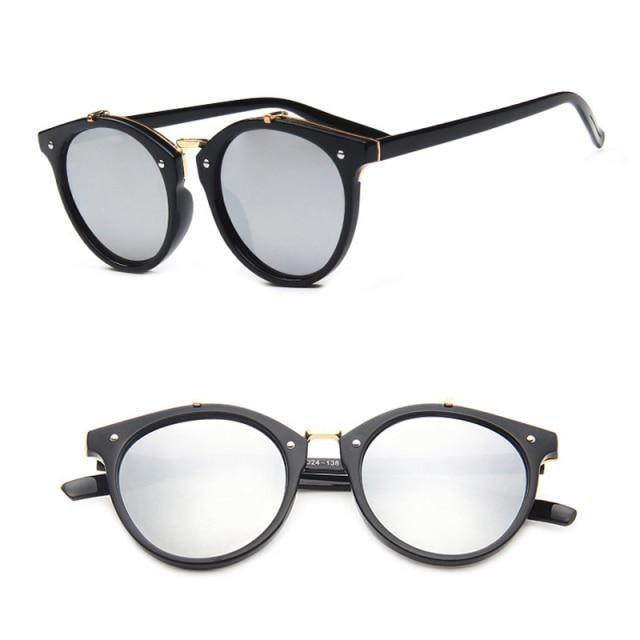 Vintage Retro Round Sunglasses with Polarized UV400 Lenses