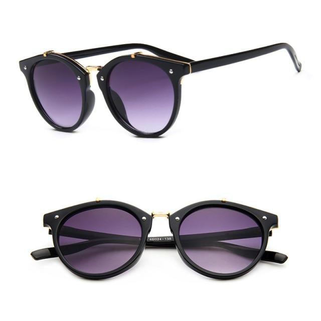 Vintage Retro Round Sunglasses with Polarized UV400 Lenses