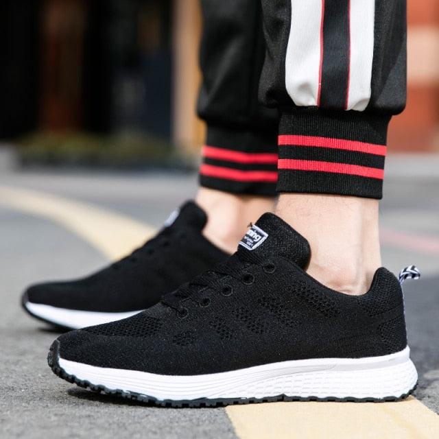 Unisex White Mesh Sports Trainers - Breathable Summer Casual Shoes
