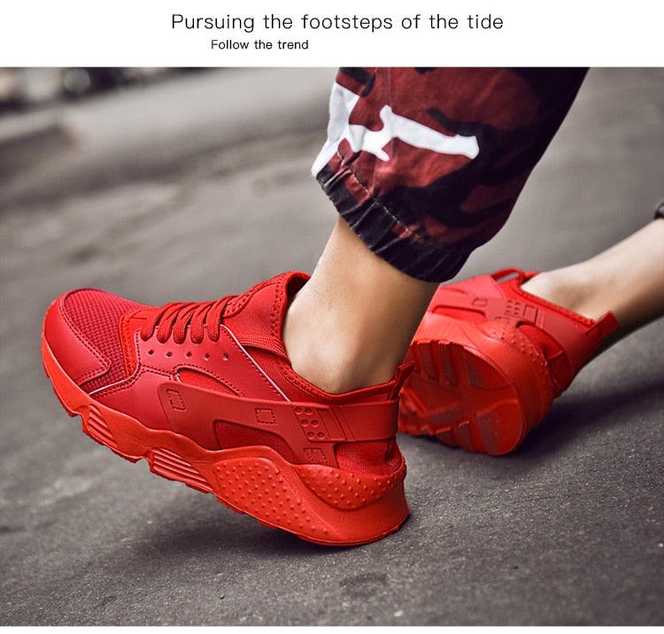 Unisex White Mesh Sports Trainers - Breathable Summer Casual Shoes