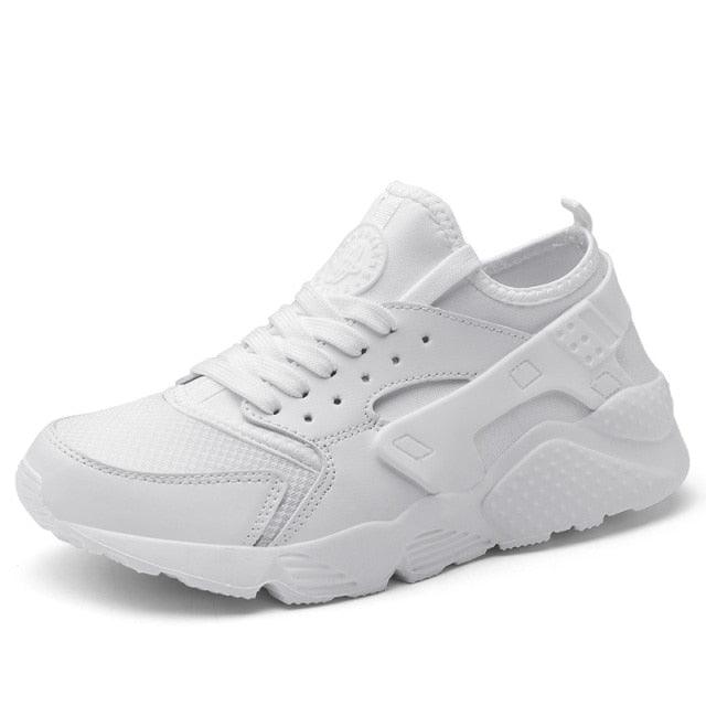 Unisex White Mesh Sports Trainers - Breathable Summer Casual Shoes