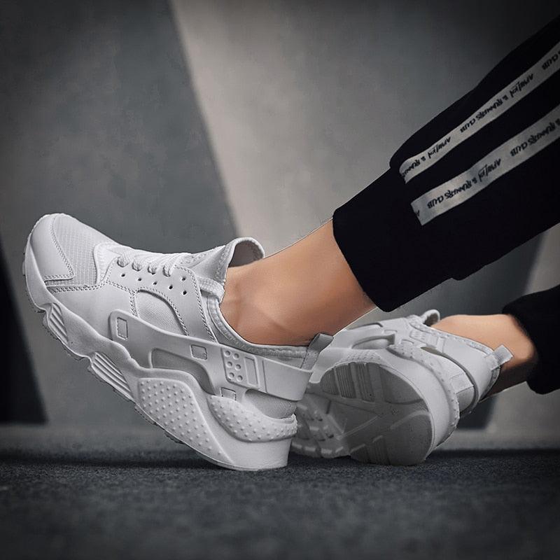 Unisex White Mesh Sports Trainers - Breathable Summer Casual Shoes