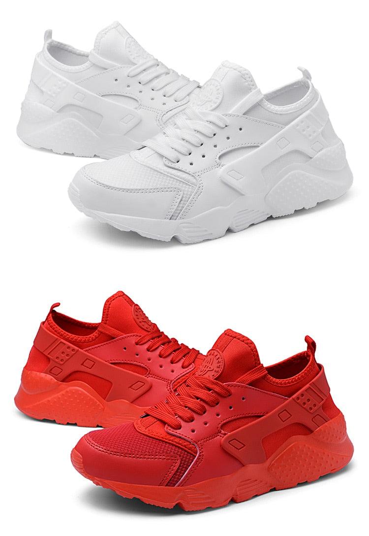 Unisex White Mesh Sports Trainers - Breathable Summer Casual Shoes