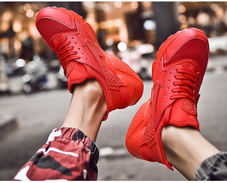Unisex White Mesh Sports Trainers - Breathable Summer Casual Shoes