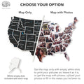 USA Photo Map Midnight Edition for Travel Memory Display