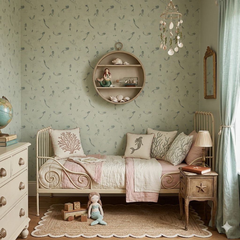 Aquatta Wallpaper by Naturally Antique
