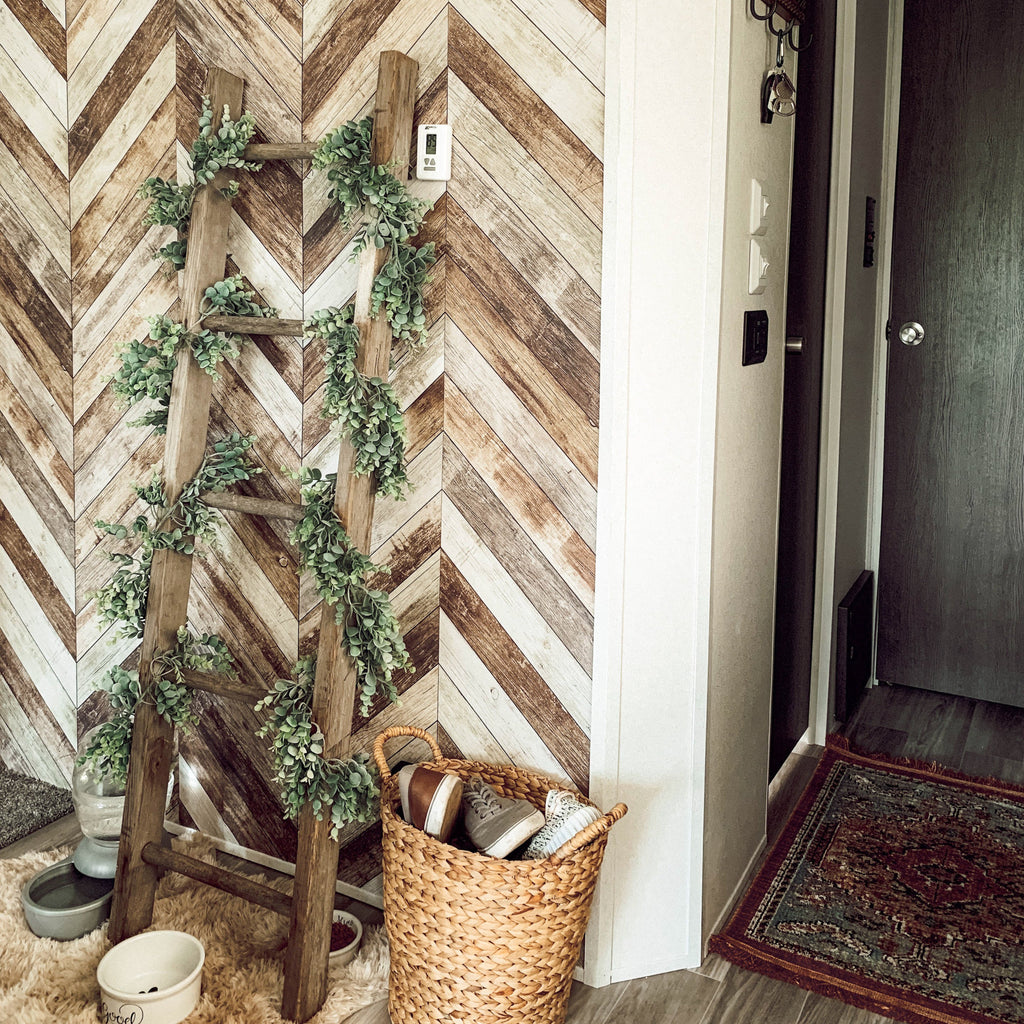 Courtney Geometric Removable Wallpaper in Brown and Tan