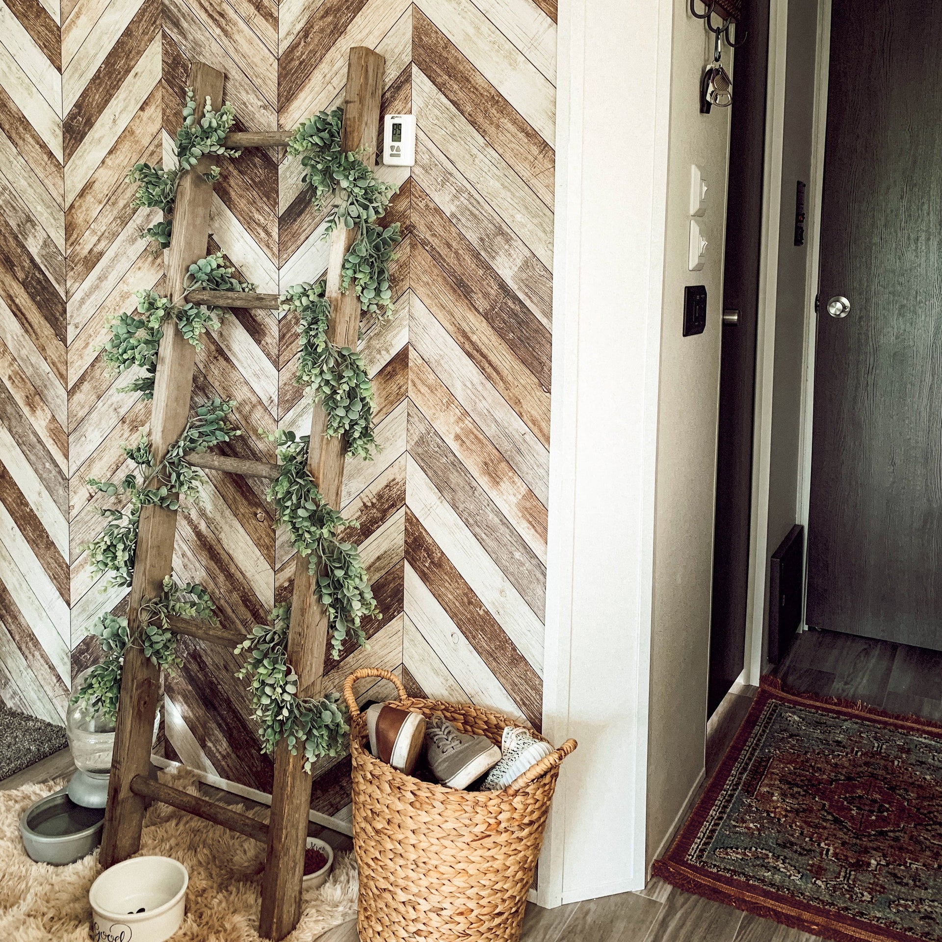 Courtney Geometric Removable Wallpaper in Brown and Tan